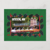 Boston Swan Boats - Prettige feestdagen Briefkaart (Voorkant)
