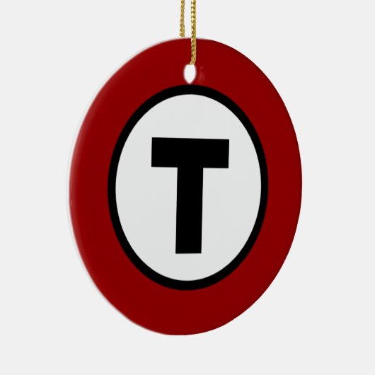 Boston T - O Kerstmis T Keramisch Ornament (Rechts)