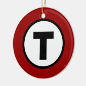 Boston T - O Kerstmis T Keramisch Ornament (Links)