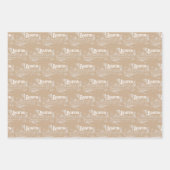  Boston Tan en Wit Inpakpapier Vel (Voorkant 2)