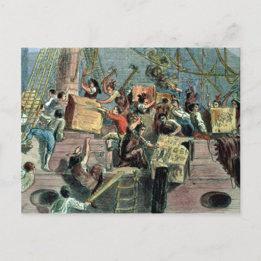 Boston Tea Party, 16 december 1773 Briefkaart (Voorkant)