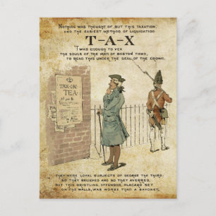 Boston tea Party Independence Day Briefkaart