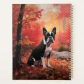 Boston Terrier à l'automne Leaves automne Inspire (Dos)
