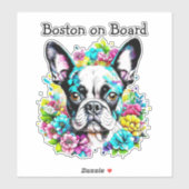Boston Terrier aan boord Sticker (Vel)