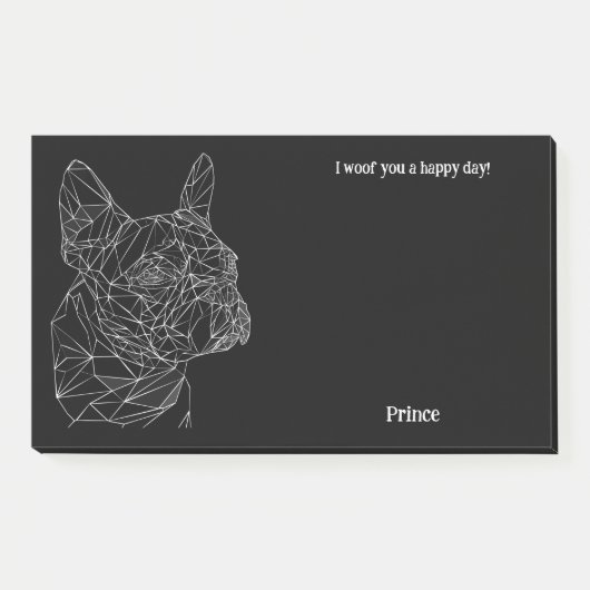 Boston Terrier Abstract Art Hondennaam Post-it® Notes (Voorkant)