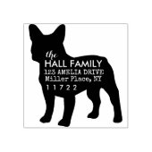 Boston Terrier Adresstempel Rubberstempel (Afrduk)