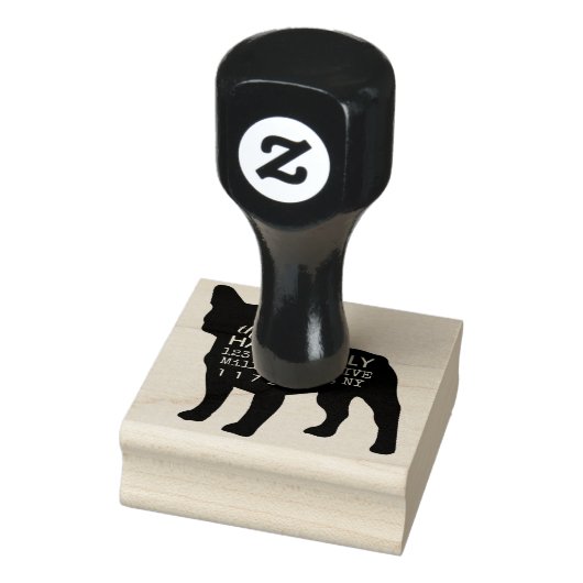Boston Terrier Adresstempel Rubberstempel (Stempel)