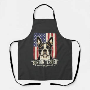Boston Terrier Amerikaanse Klassieke Vlag Schort
