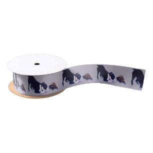 Boston Terrier and Turtle Dog Art Ribbon Lint