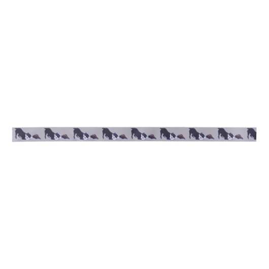 Boston Terrier and Turtle Dog Art Ribbon Lint (Voorkant)