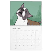 Boston Terrier Art Calendar 2020 Kalender (Jan 2027)