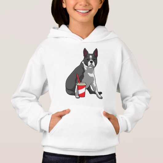 Boston Terrier avec boisson (Devant)