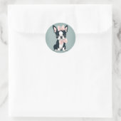 Boston Terrier avec Sticker Bow (Sac)