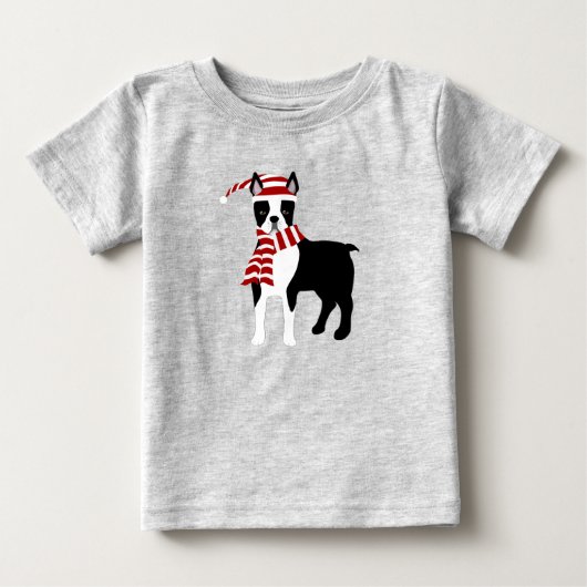 Boston Terrier Baby Tshirt (Voorkant)
