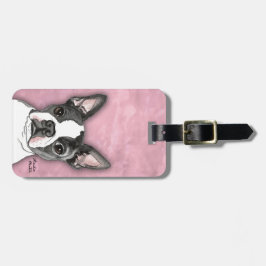 Boston Terrier Bagagelabel