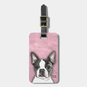 Boston Terrier Bagagelabel (Voorkant verticaal)