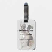 Boston Terrier Bagagelabel (Achterkant verticaal)