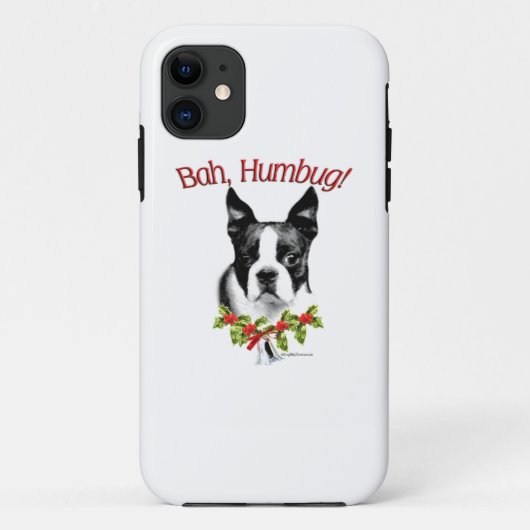 Boston Terrier Bah Humbug Case-Mate iPhone Case (Achterkant)