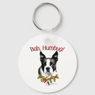 Boston Terrier Bah Humbug Sleutelhanger