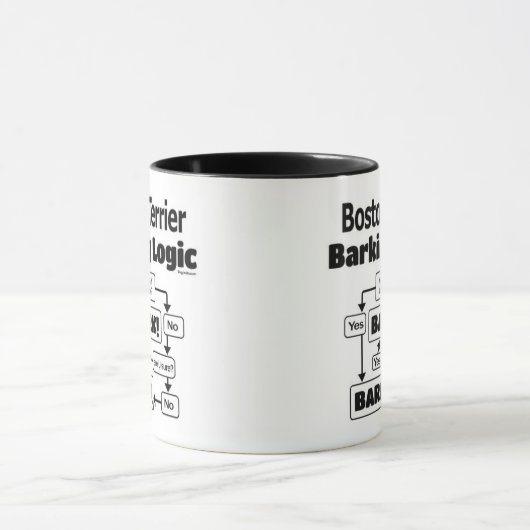 Boston Terrier Barking Logic Mok (Midden)