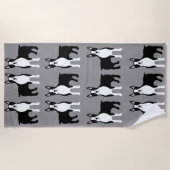 Boston Terrier Beach Towel Strandlaken (Voorkant)