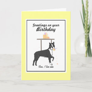 Boston Terrier Birthday-kaart Kaart