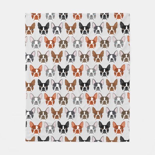 Boston Terrier Blanket Fleece Deken (Voorkant)