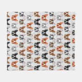 Boston Terrier Blanket Fleece Deken (Voorkant (Horizontaal))