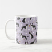 Boston Terrier Bones and Paws Coffee Mug (Gauche)