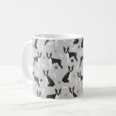 Boston Terrier Bones and Paws Coffee Mug (Devant gauche)