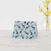 Boston Terrier Botten and Paws Kaart (Gele Bloem)