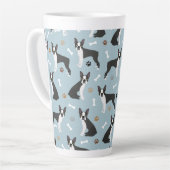 Boston Terrier Botten and Paws Latte Mok (Linkerhoek)