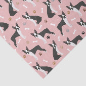 Boston Terrier Botten and Paws Tissue Paper Tissuepapier (Detail)