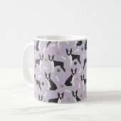 Boston Terrier Botten en Paws Coffee Mok (Voorkant links)