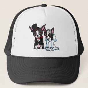 Boston Terrier Bride en Groom Trucker Pet