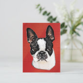 Boston Terrier Briefkaart (Staand voorkant)