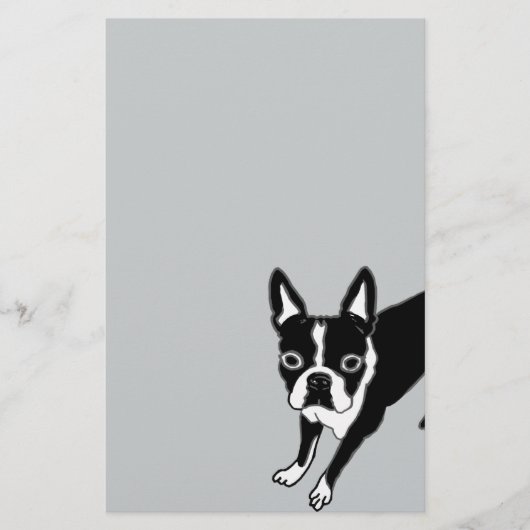 Boston Terrier Briefpapier (Voorkant)