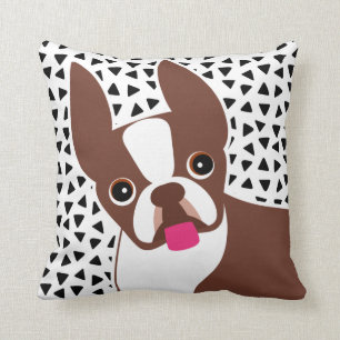 Boston Terrier Brown of Red Coated Dog Kussen