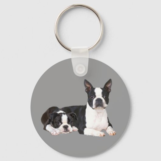 Boston Terrier Buddies Sleutelhanger (Voorkant)