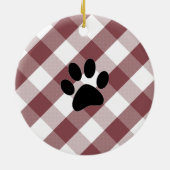 Boston Terrier Buffalo chèque ornement céramique (Dos)