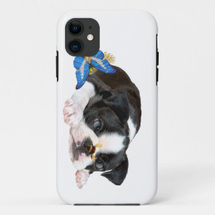 Boston Terrier Bumble Bee Art iPhone 11 Hoesje