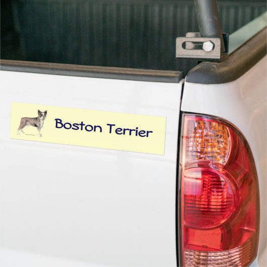 Boston Terrier Bumpersticker (Op Truck)