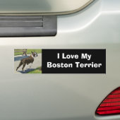 Boston Terrier Bumpersticker (Op auto)