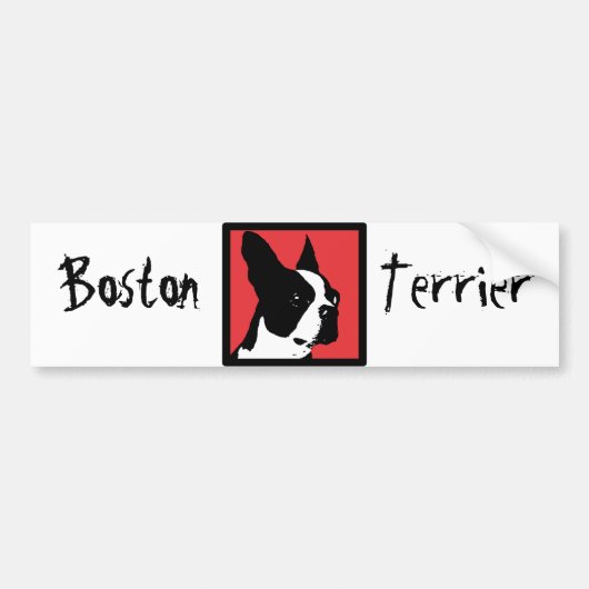 Boston Terrier Bumpersticker (Voorkant)