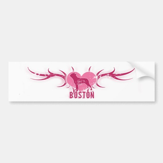 Boston Terrier Bumpersticker (Voorkant)