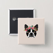 Boston Terrier Button (Voorkant /achterkant)
