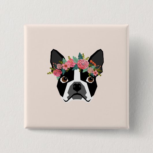 Boston Terrier Button (Voorkant)