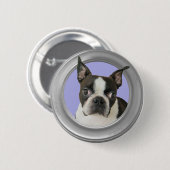 BOSTON TERRIER-BUTTON RONDE BUTTON 5,7 CM (Voorkant /achterkant)