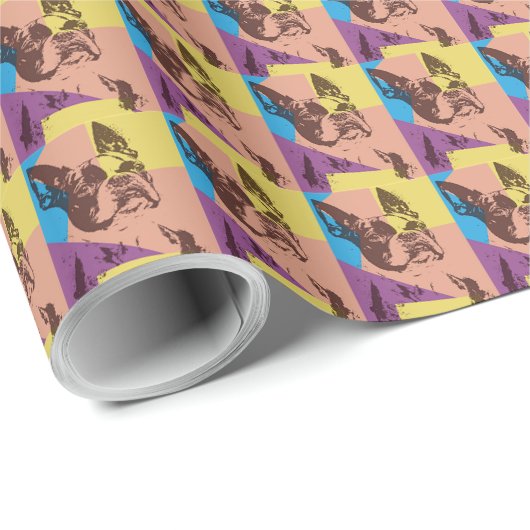 Boston Terrier Cadeaupapier (Rol Hoek)