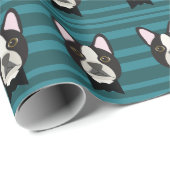Boston Terrier Cadeaupapier (Rol Hoek)